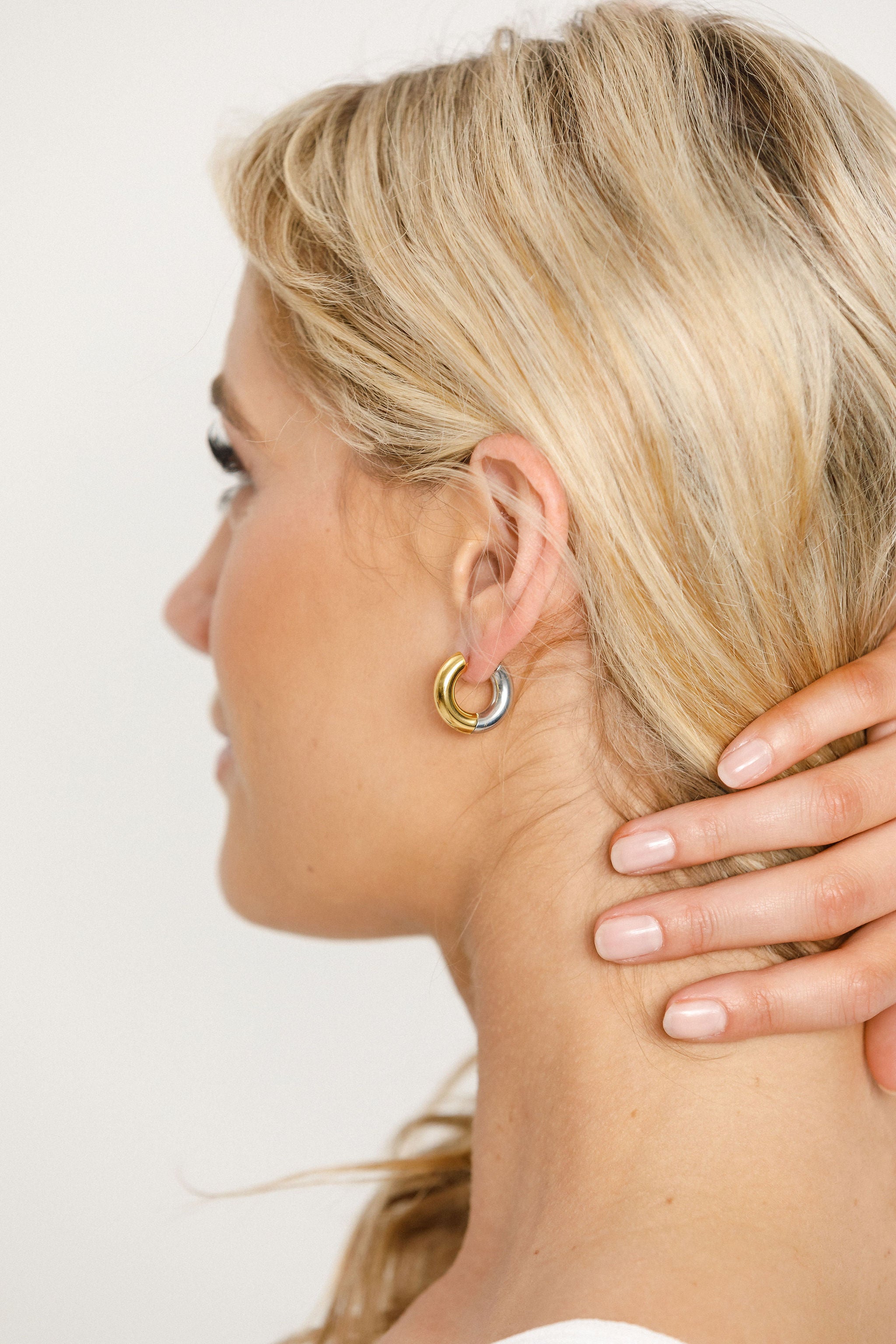 PARIS EARRINGS - Large Gold/Silver