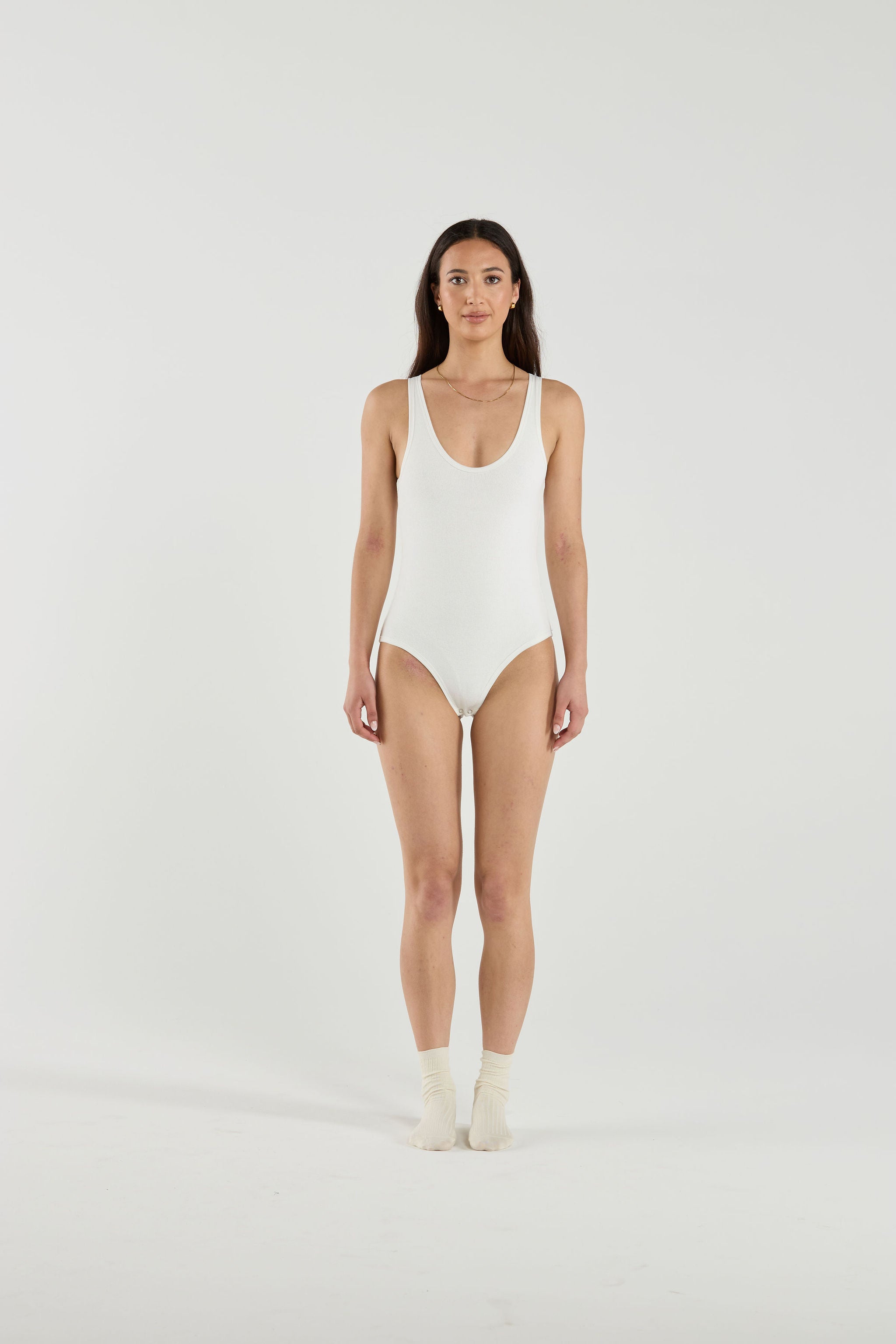SOL SINGLET BODYSUIT - Milk