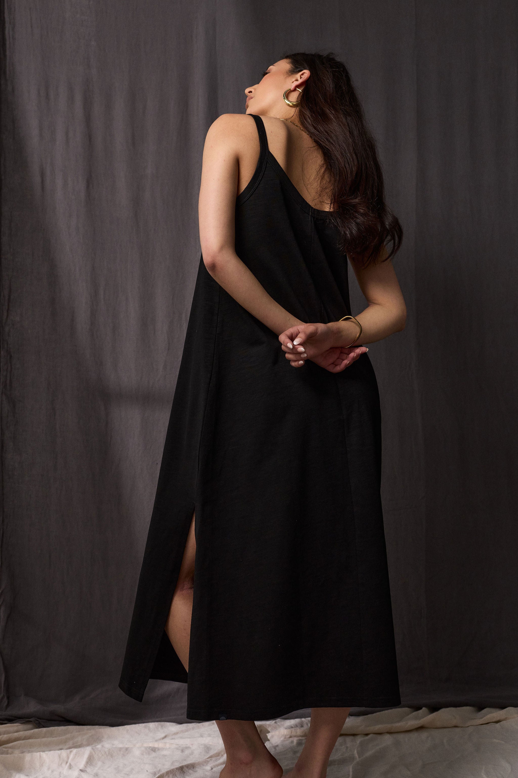 HADLEY DRESS - Obsidian